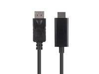 Lanberg CA-DPHD-11CC-0010-BK, DisplayPort, HDMI, 1 m, Schwarz