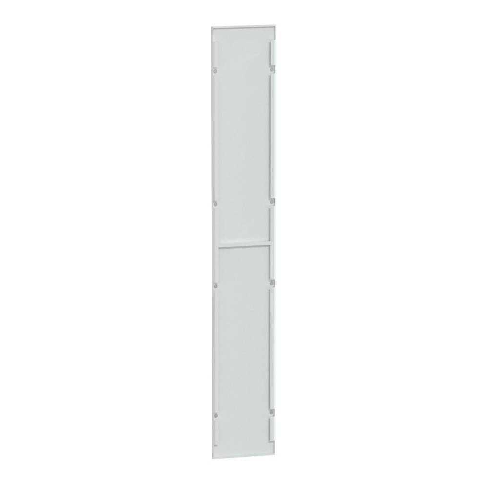 Eine vertikale, rechteckige Scheibe aus mattem Glas mit glatten Kanten, höchstwahrscheinlich Teil eines Türoder Fensterelements, die vor einem schlichten weißen Hintergrund gezeigt wird.