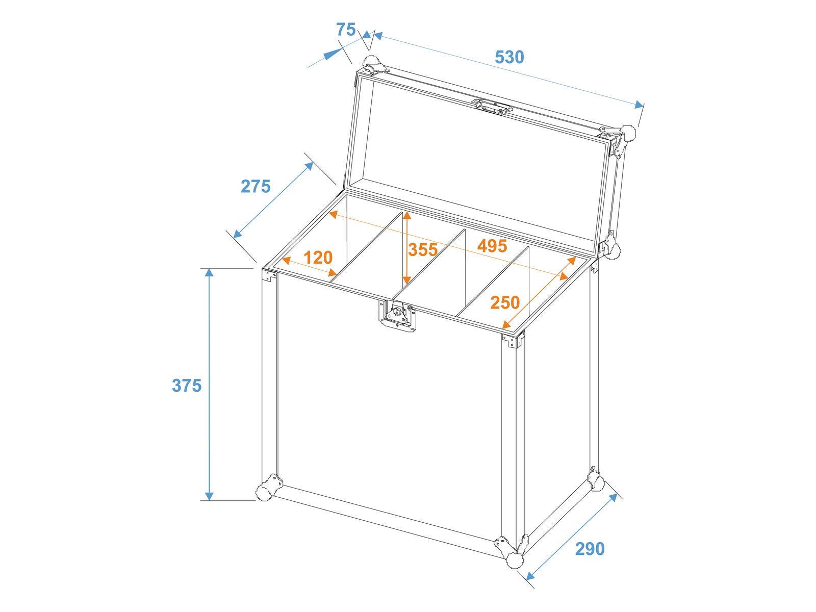 ROADINGER Flightcase 4x SLS Größe M
