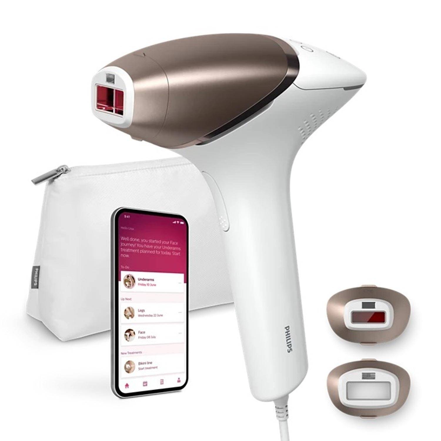 Philips Lumea Prestige BRI945/00 IPL Haarentfernungsgerät pink/weiß