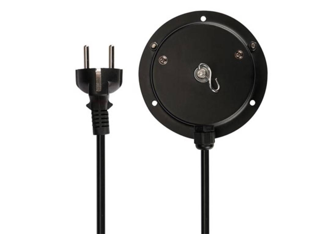 Spiegelkugelmotor, 1,8-2,5 U/min, 230 VAC, schwarz