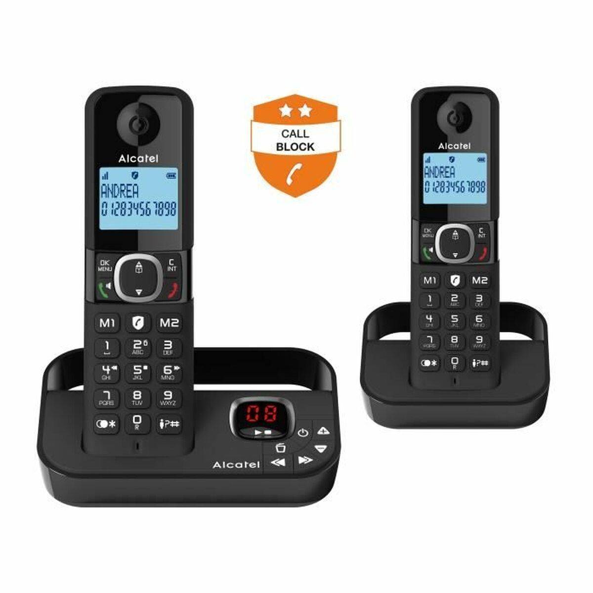 Alcatel F860 - DECT Schnurlostelefon - Großes Display - Telefonbuch