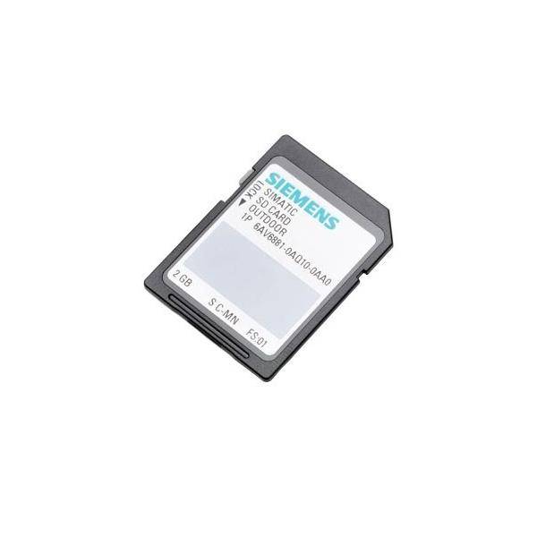 Eine Siemens Simatic 2GB SD-Karte, die für industrielle Automatisierung und Datenspeicherung verwendet wird, mit der Teilenummer '6ES7954-8AB00-0AA0' gekennzeichnet.