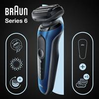 Braun Series 6 61-B1500s - Folienschaber - Tasten - Blau - LED - Akku - Lithium-Ion (Li-Ion)
