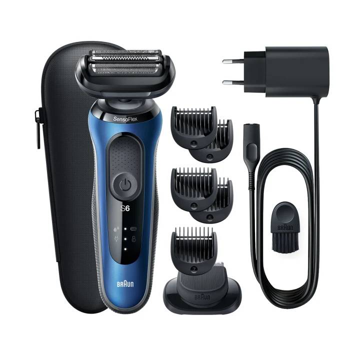 Braun Series 6 61-B1500s - Folienschaber - Tasten - Blau - LED - Akku - Lithium-Ion (Li-Ion)