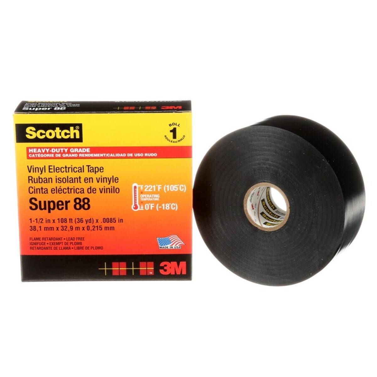 3M Deutschland PVC Elektro-Isolierband Super 88 38x33 sw