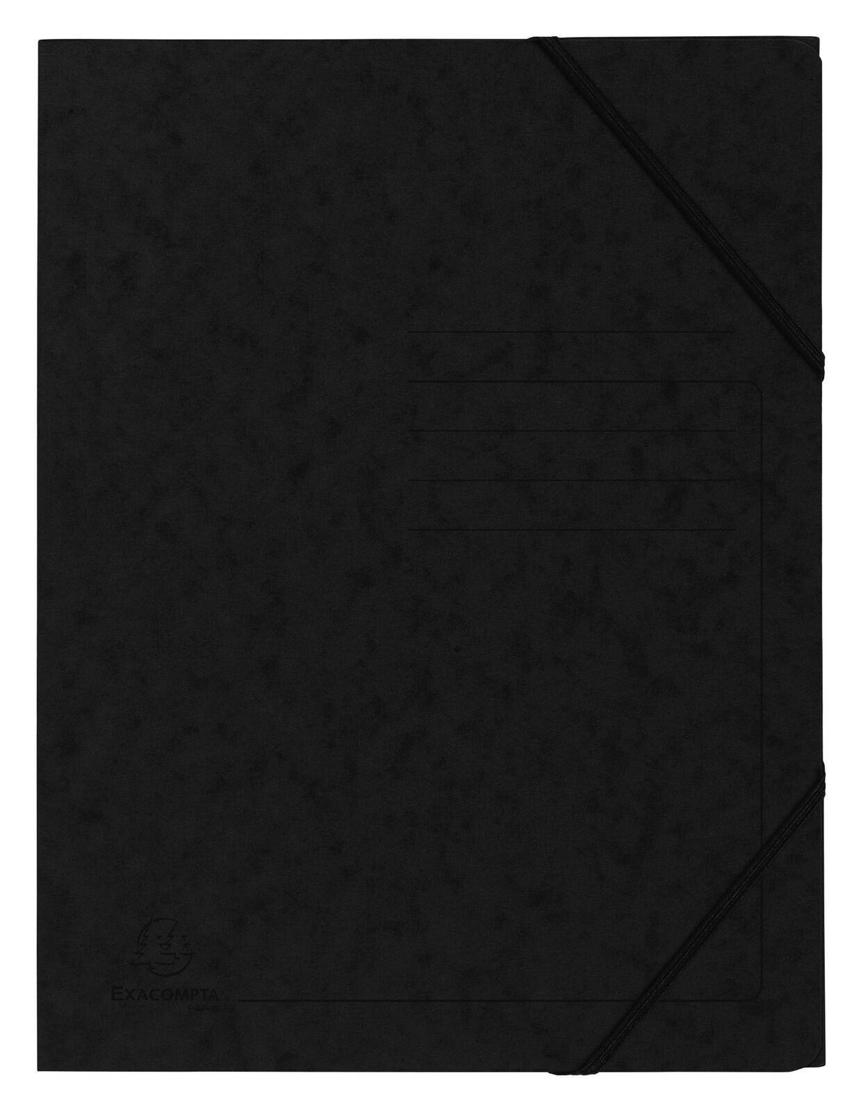 Exacompta Eckspanner schwarz A4 Colorspan 355g ohne Klappen