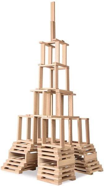 Eichhorn Holzbaukasten, Holzsteine inkl. Vorlagen, Buchenholz 200 teilig