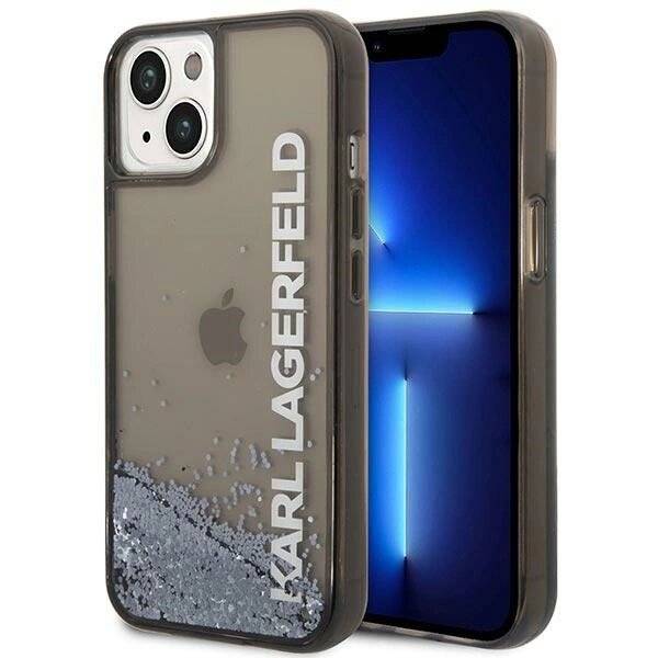 Karl Lagerfeld KLHCP14SLCKVK iPhone 14 6.1″ schwarz / schwarzes Hardcase Liquid Glitter Elong