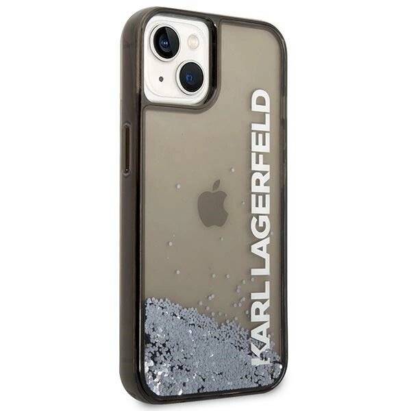 Karl Lagerfeld KLHCP14SLCKVK iPhone 14 6.1″ schwarz / schwarzes Hardcase Liquid Glitter Elong