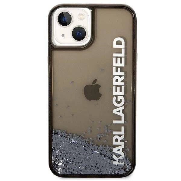 Karl Lagerfeld KLHCP14SLCKVK iPhone 14 6.1″ schwarz / schwarzes Hardcase Liquid Glitter Elong