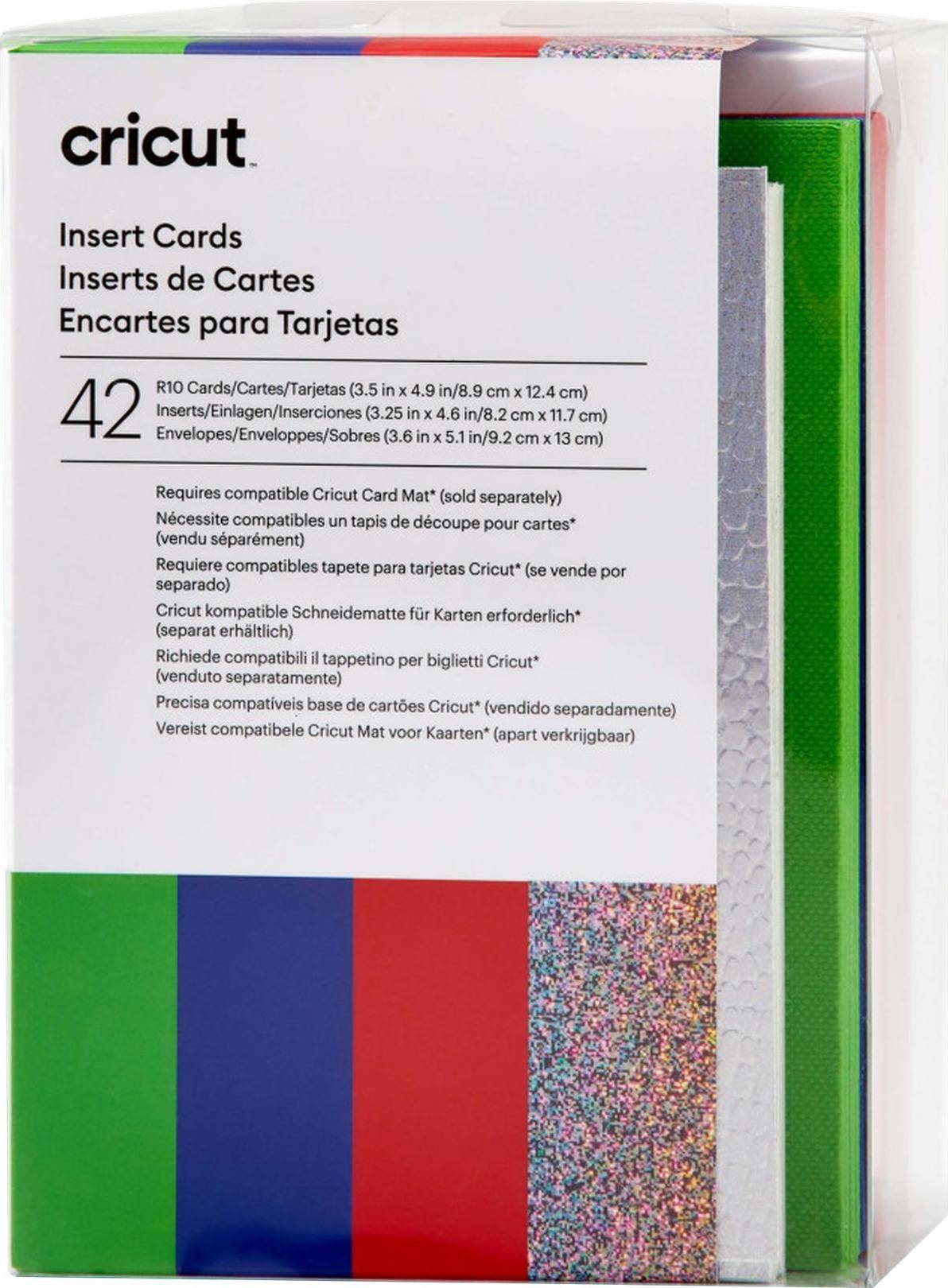 Cricut Insert Cards Rainbow R10 Kartenset Rot, Blau, Grün (2009467)