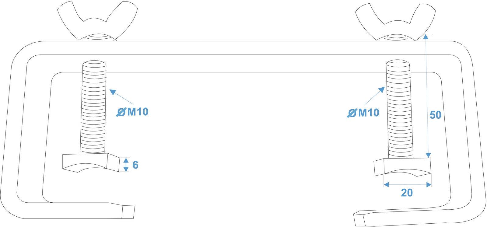 EUROLITE TCH-50/20 C-Haken silber