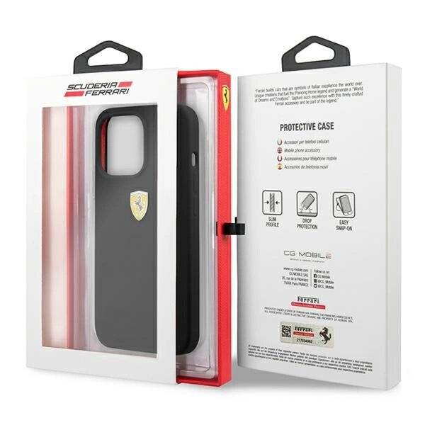 Ferrari FESIHCP13LBK iPhone 13 Pro / 6.1″ schwarz/schwarz Hardcase Silikon
