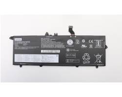 Schwarzes Laptop-Akkupack mit Etiketten, Zertifizierungssymbolen, Recycling-Symbolen und einer Steckerlasche auf weißem Hintergrund.