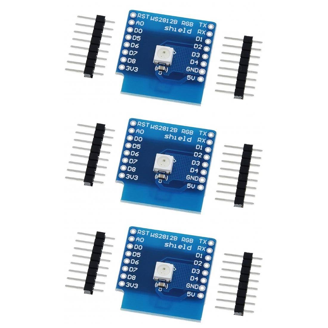 3 x WS2812B RGB LED Shield für D1 Mini
