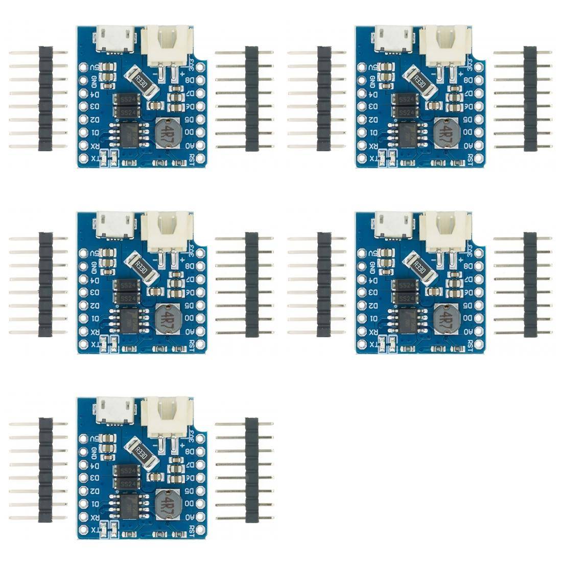 5 x Battery / LiPo Shield für D1 Mini