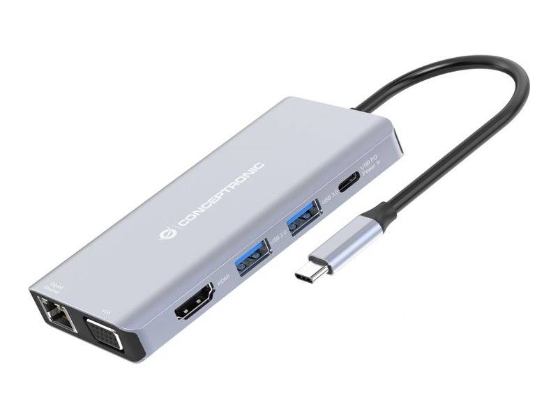 Conceptronic DONN20G - Dockingstation - USB-C 3.2 Gen 1