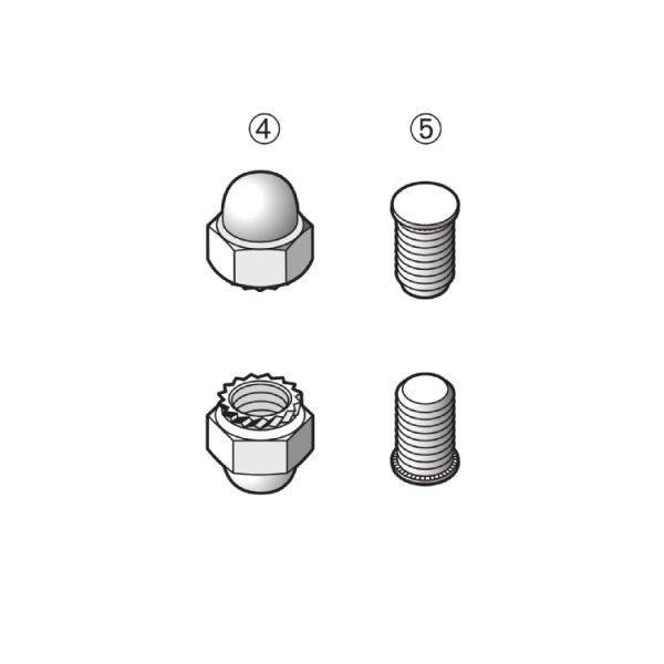 100 Stk. Pflitsch Selbsthemmende Hutmutter SSHM M6 S