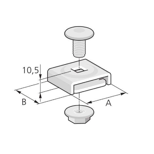 40 Stk. Pflitsch Verbindungslasche GK L X2 S