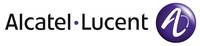 Alcatel-Lucent-Logo mit schwarzem Wortzeichen und einem violetten Kreis-Emblem mit einem weißen stilisierten „n