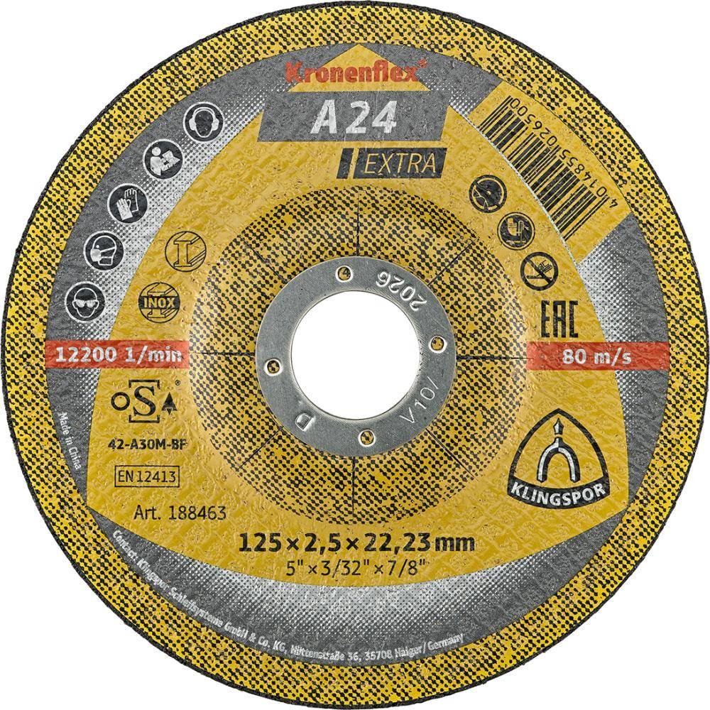 Trennscheibe gerade A24 Extra 230x3mm KLINGSPOR - Artikel: 4014855012527