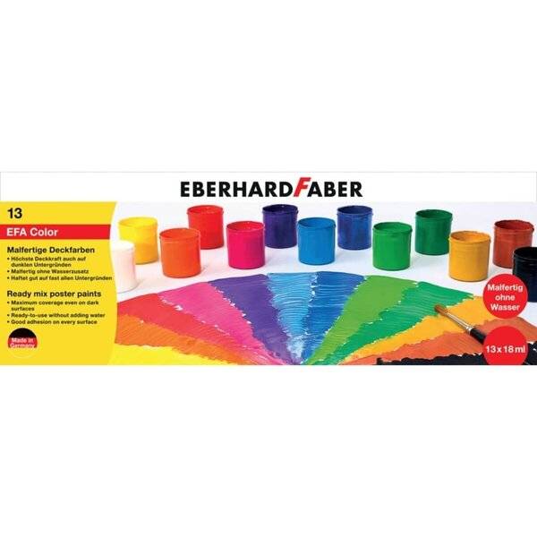 Malfertige Deckfarben 13er Set à 18ml.