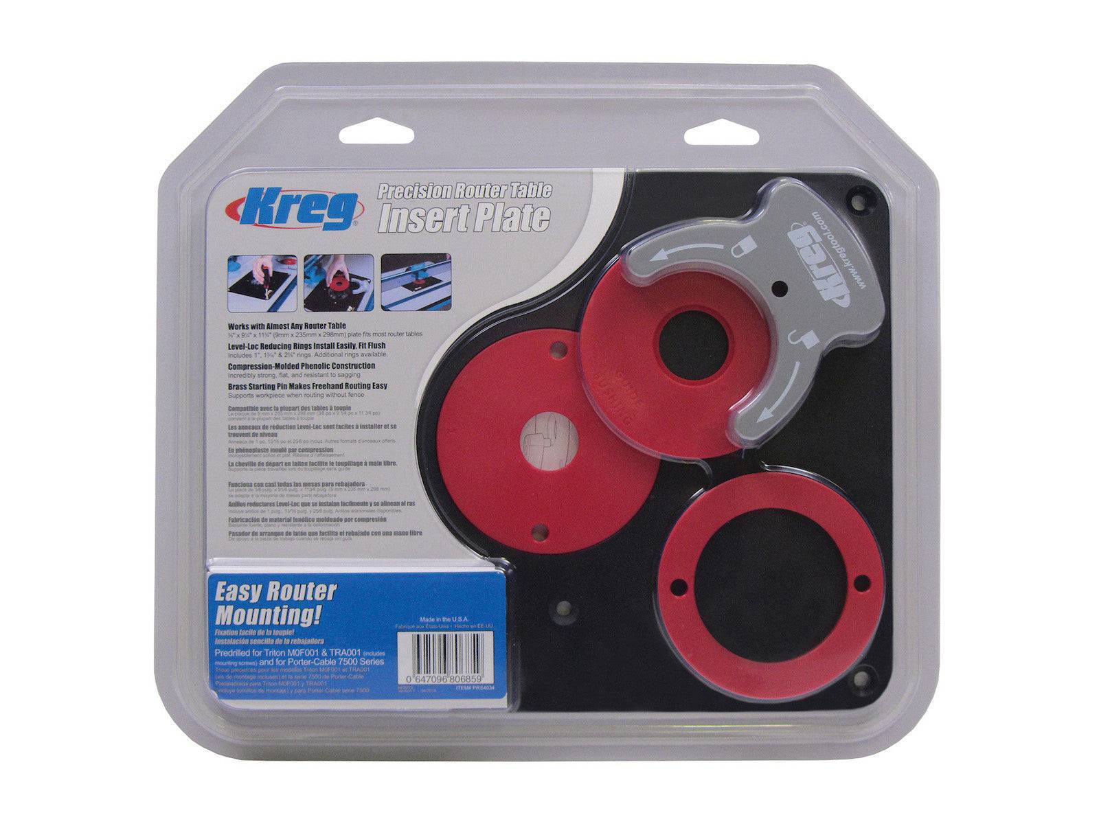 Kreg Frästisch-Einlegeplatte vorgebohrt