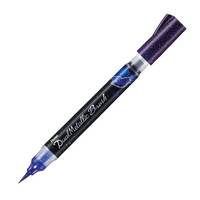 Violetter flüssiger Eyeliner-Stift mit spitzer Applikatordüse und schwarzem Gehäuse mit der Aufschrift „Dollish Beauty