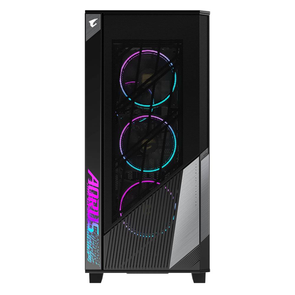 Gigabyte GB-AC500G ST - Midi Tower - PC - Schwarz - ATX - EATX - micro - Mini-ITX - Glas - Midi/Minitower - ATX