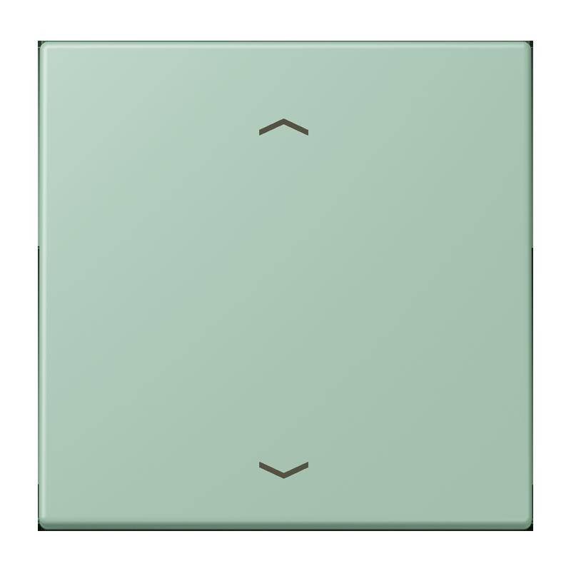 Ein grünes quadratisches Panel mit Pfeilen nach oben und unten, das möglicherweise berührungsempfindliche Steuerungen anzeigt.