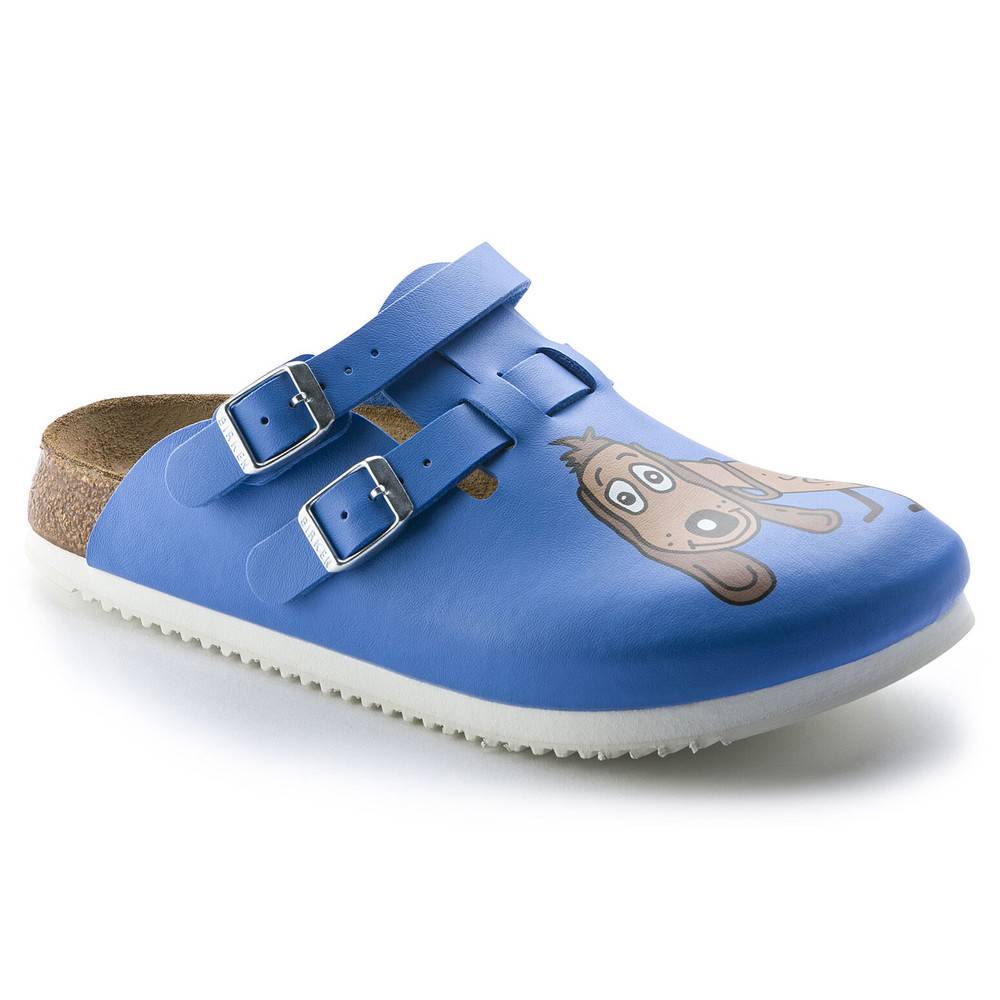 Birkenstock Clog Kay Superlauf, Birko-Flor, Dog Blue, schmal, Größe 36
