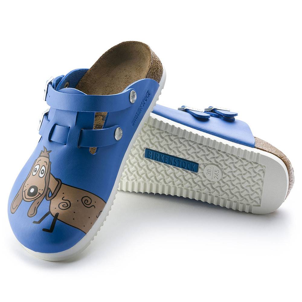 Birkenstock Clog Kay Superlauf, Birko-Flor, Dog Blue, schmal, Größe 39