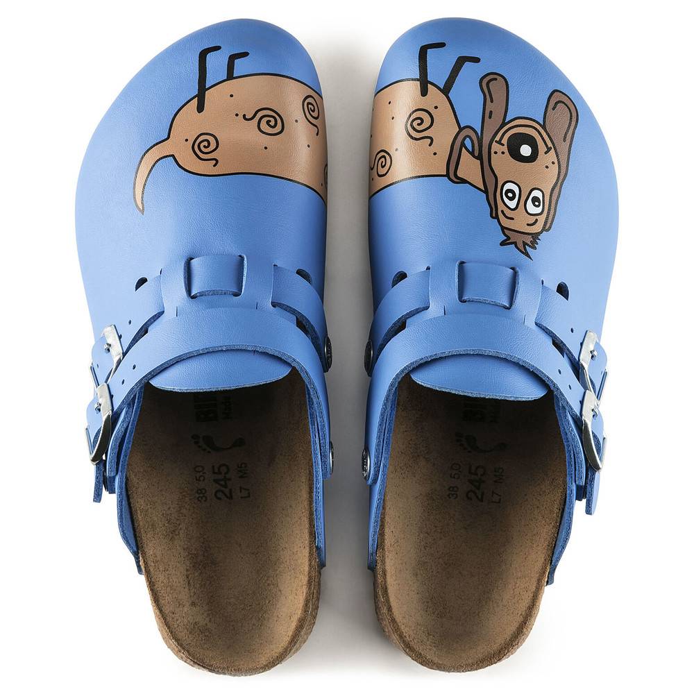 Birkenstock Clog Kay Superlauf, Birko-Flor, Dog Blue, schmal, Größe 36