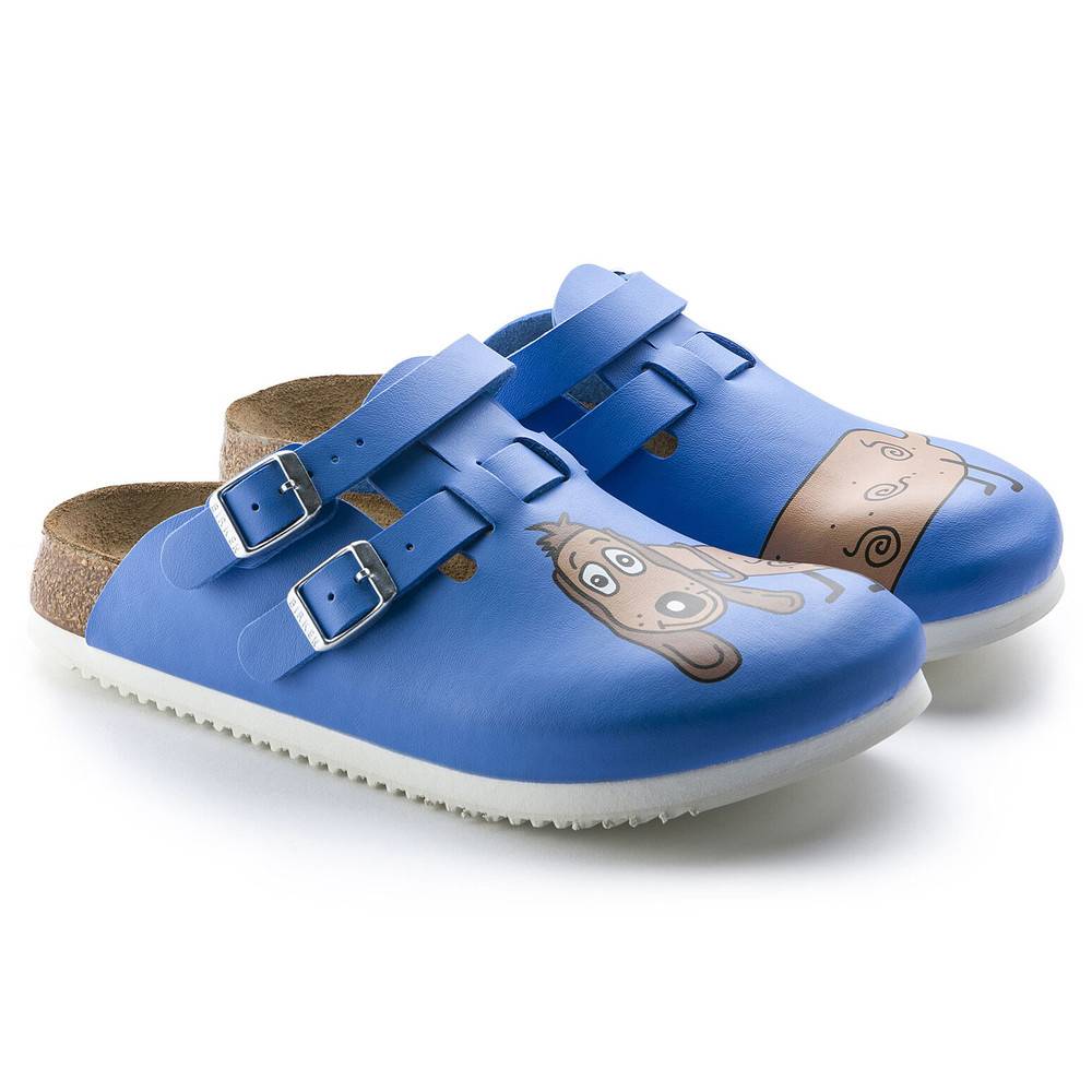 Birkenstock Clog Kay Superlauf, Birko-Flor, Dog Blue, schmal, Größe 38