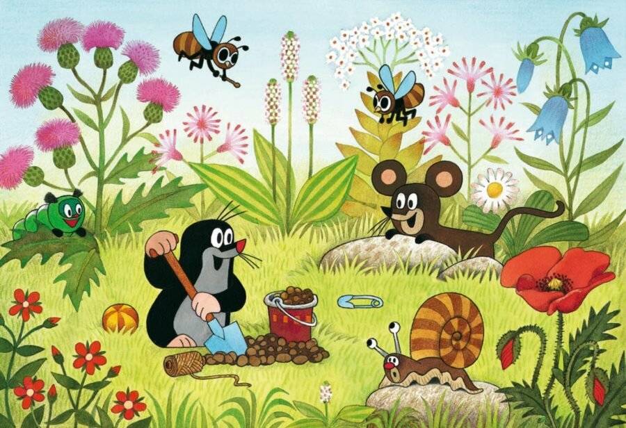 RAVENSBURGER Puzzle Maulwurf im Garten 2x24 Teile