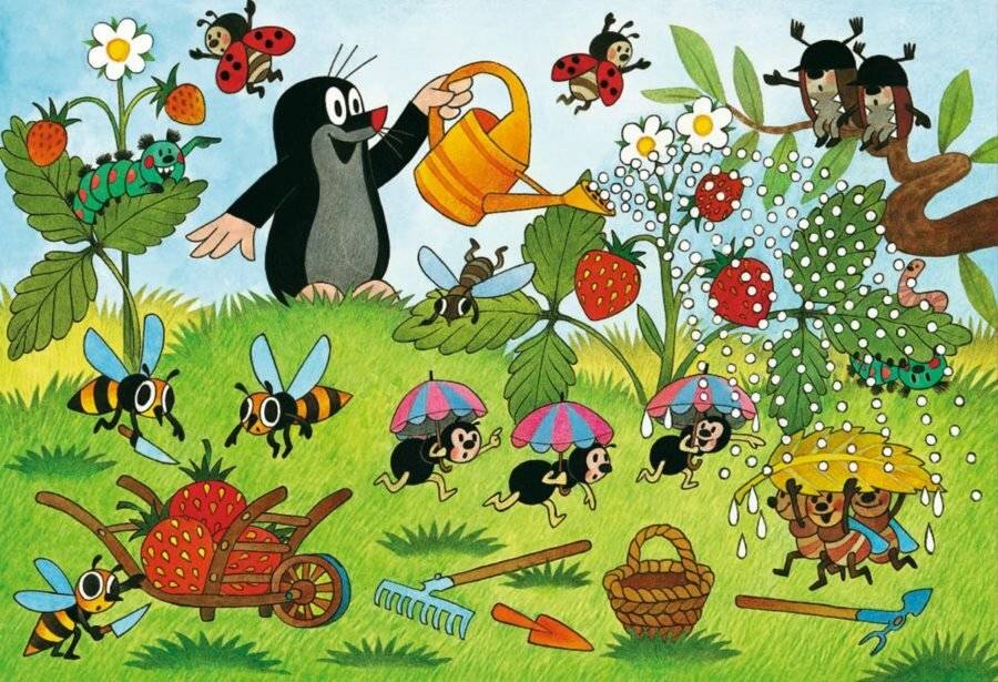 RAVENSBURGER Puzzle Maulwurf im Garten 2x24 Teile