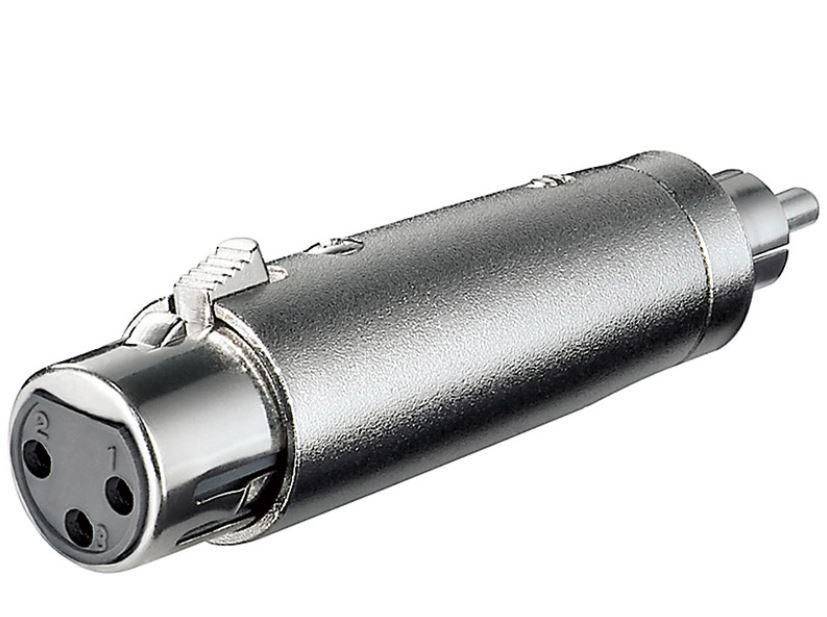 Microconnect XLR/RCA F-M, XLR (3-pin), RCA, Silber
