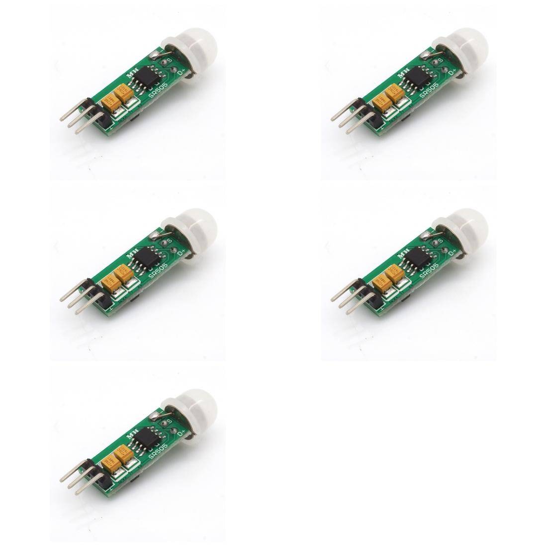 5 x HC-SR505 Mini PIR Sensor - Infrarot Bewegungsmelder