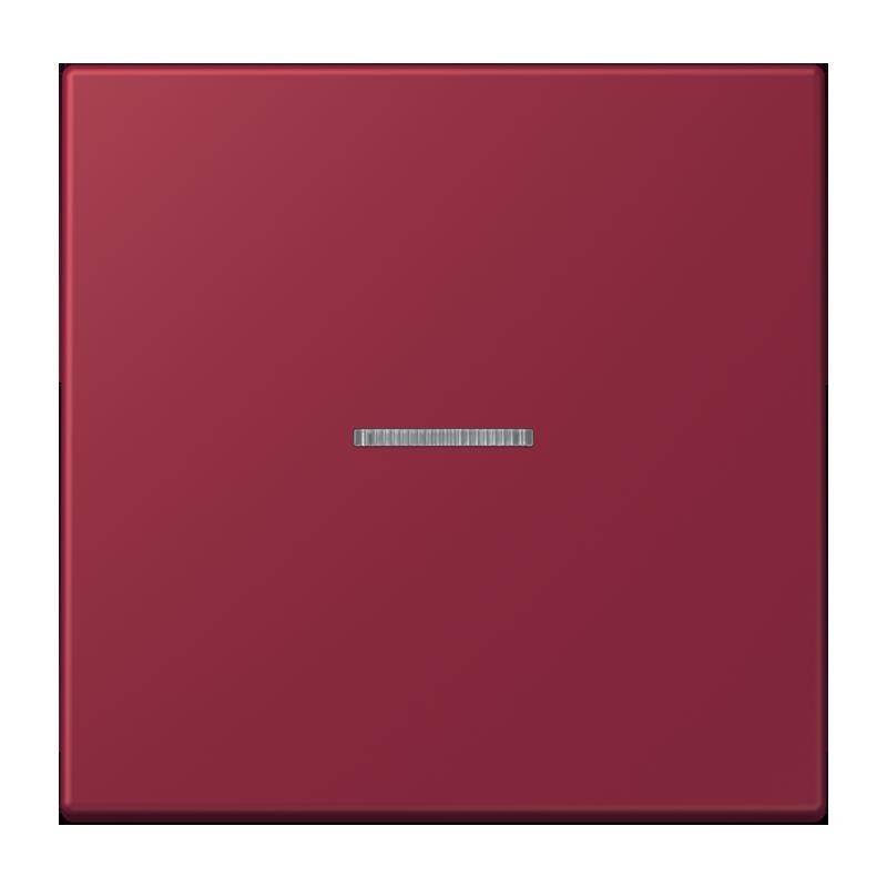Ein rotes Quadrat mit einer horizontalen silbernen Linie in der Mitte.