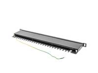 Lanberg PPS5-0024-B - Cat5 - Cat5e - Schwarz - Metall - Rackeinbau - 0.5U - 445 mm