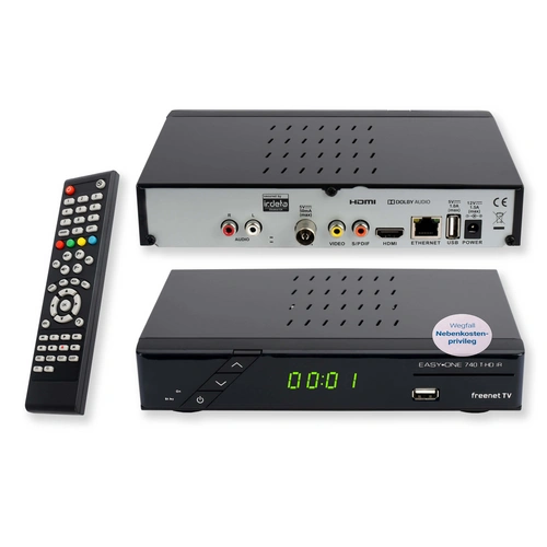 SET-ONE EasyOne 740 HD IR HDTV DVB-T2 Receiver mit freenet TV SET-ONE EasyOne 740 HD IR HDTV DVB-T2 Receiver mit freenet TV