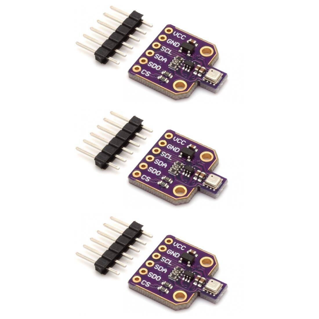 3 x BME680 Breakout Board, 4in1 Sensor für Temperatur, Luftfeuchtigkeit, Luftdruck und Luftgüte
