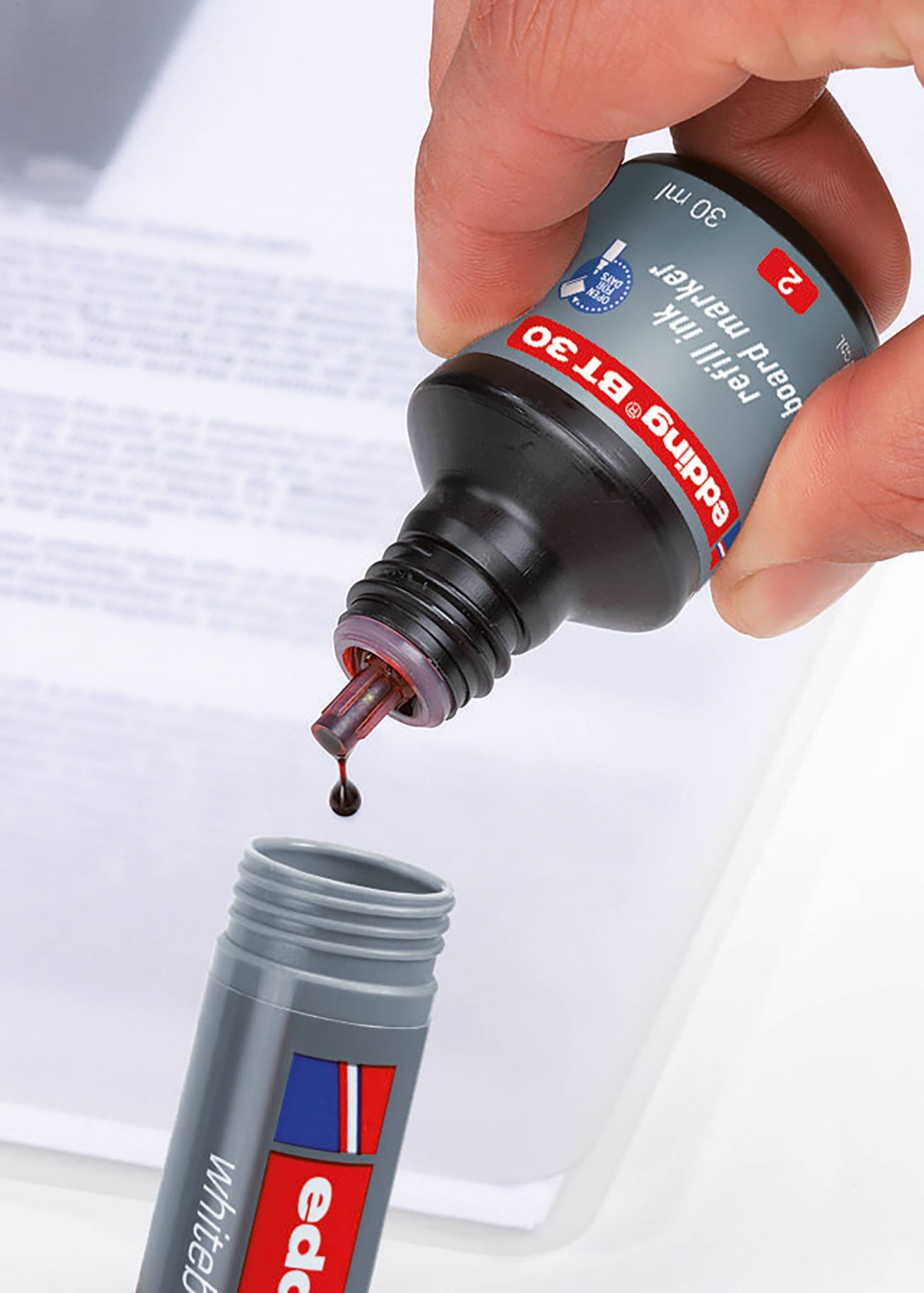 edding BT 30 Nachfülltinte Whiteboardmarker schwarz