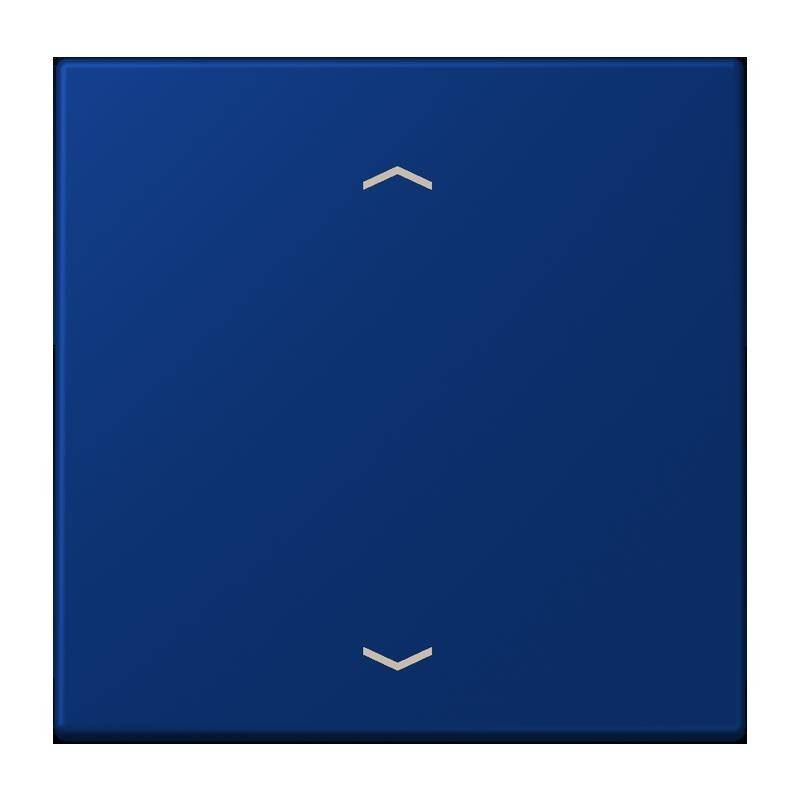 Ein blaues Aufzugtableau mit zwei Pfeiltasten, einer nach oben und einer nach unten, die Richtungsoptionen anzeigen.