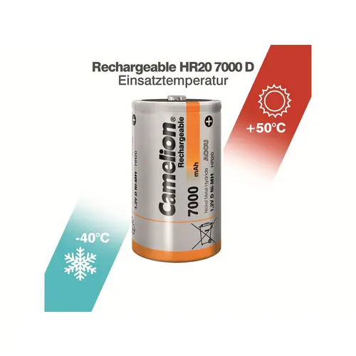 CAMELION NiMH-Mono-Akku 7000 mAh, 2 Stück CAMELION NiMH-Mono-Akku 7000 mAh, 2 Stück