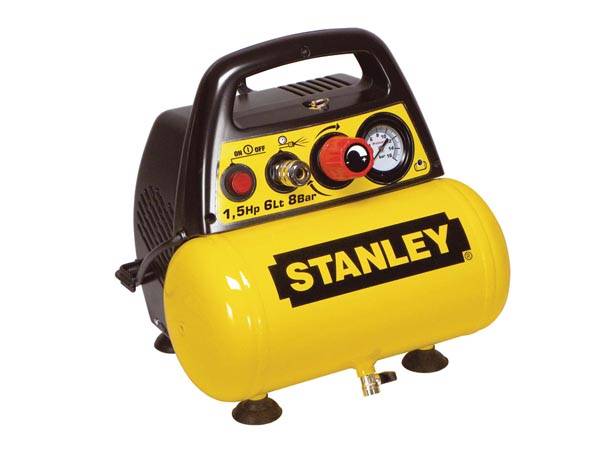 Stanley Kompressor Ölfrei Horizontal - 6 L / 1.5 hp / 8 bar