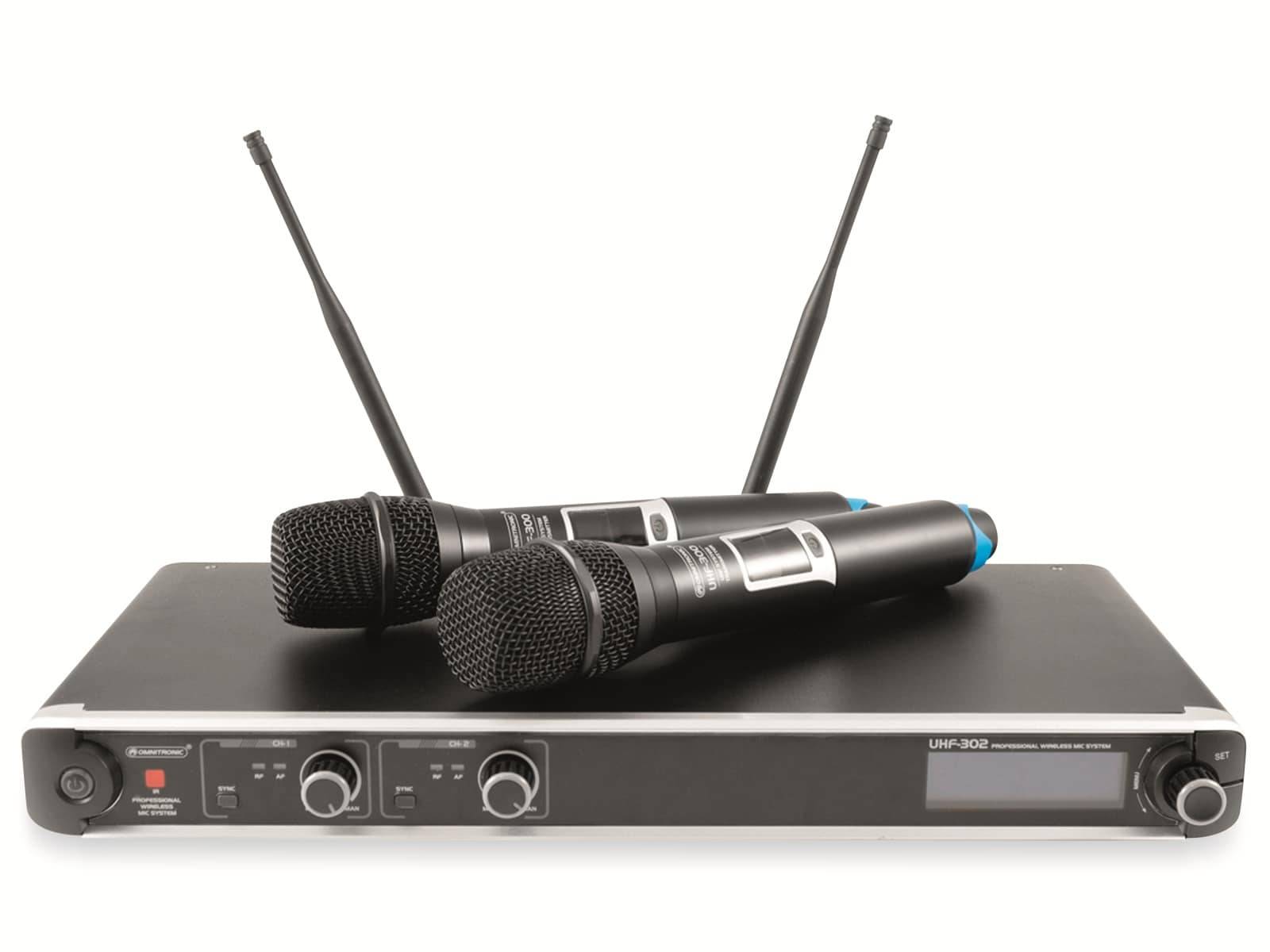 OMNITRONIC Mikrofonanlage UHF-302, 2-Kanal