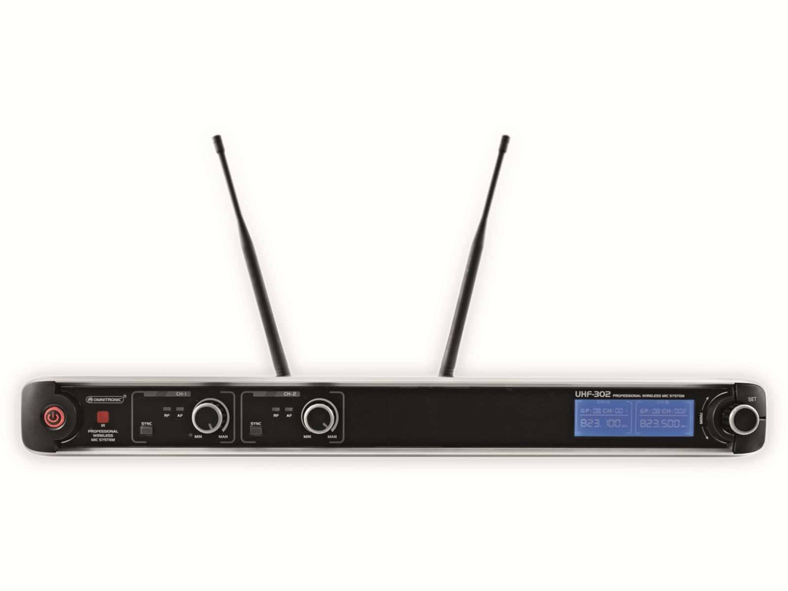 OMNITRONIC Mikrofonanlage UHF-302, 2-Kanal