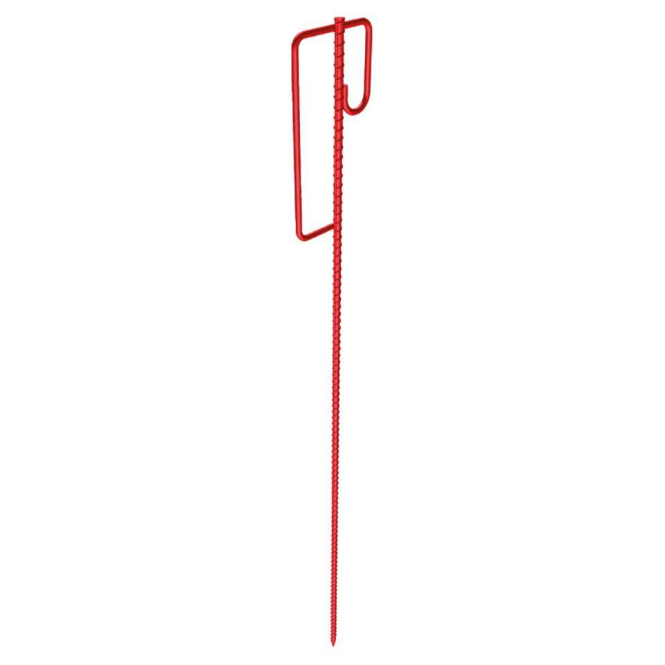 Schake Absperrleinenhalter, UVV-Bügel, rot, Rundstahl, geriffelt, Ø 12mm, 1,20m
